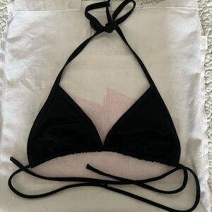 Victoria’s Secret Black String Triangle Bikini Top Size Small